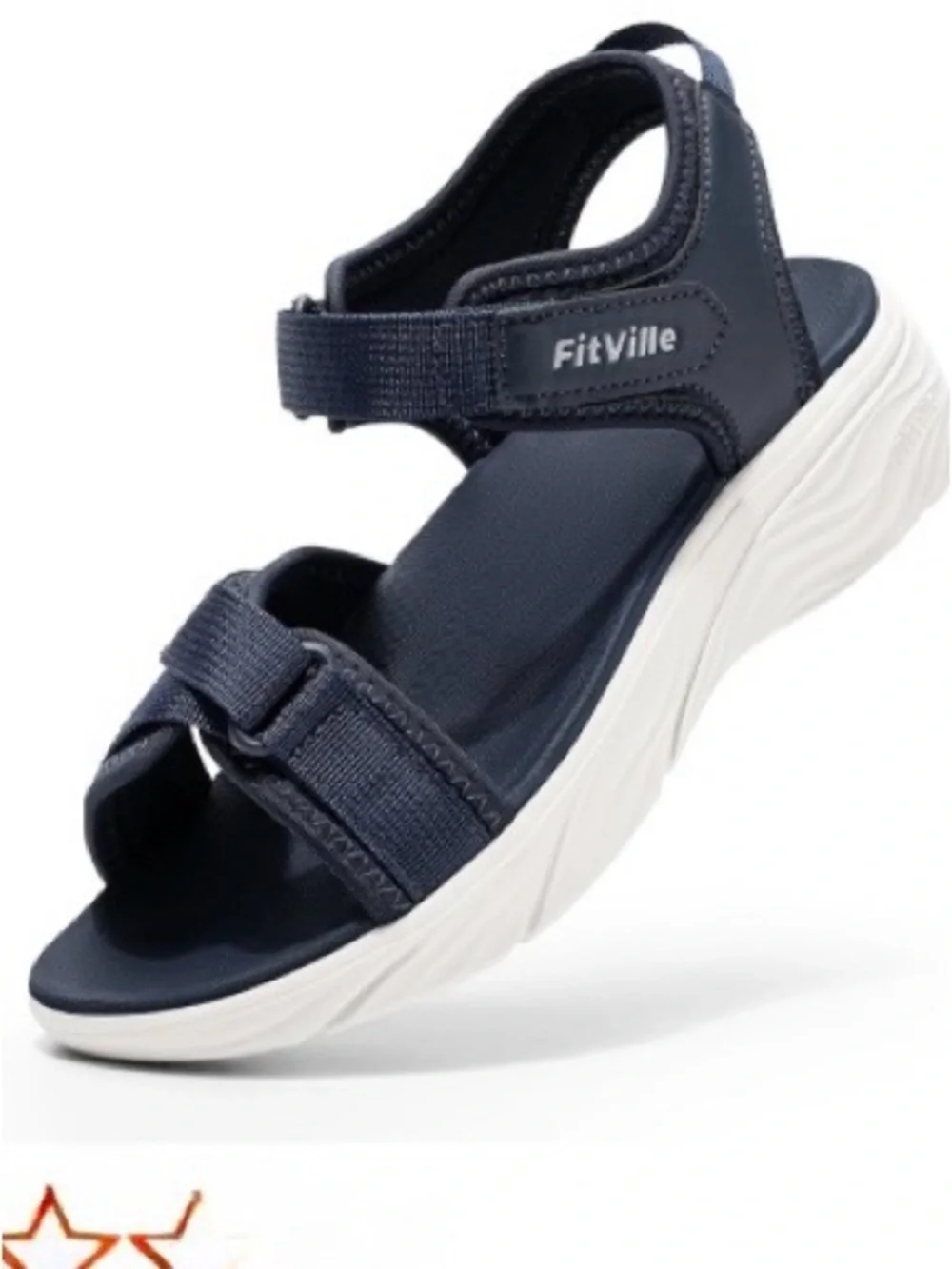 Fitville navy sandals